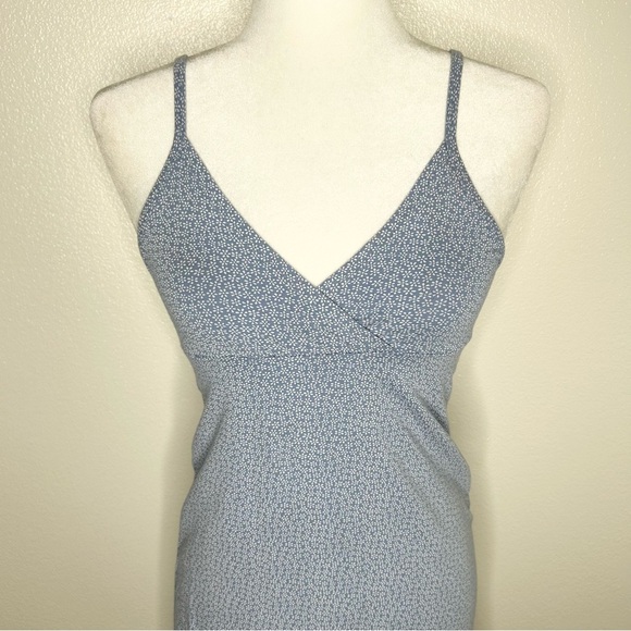 Brandy Melville Amara Light Blue Floral V-Neck Mini Sun Dress - One Size XS/S - Picture 2 of 10
